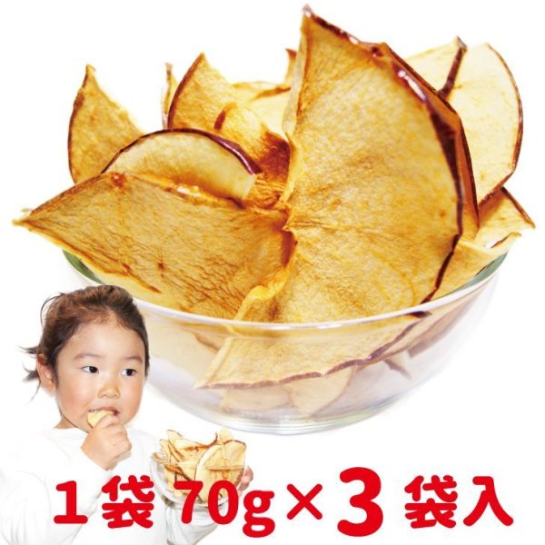 画像1: 【発送時期2026/1月〜】りんごチップ70ｇ×3袋入り (1)
